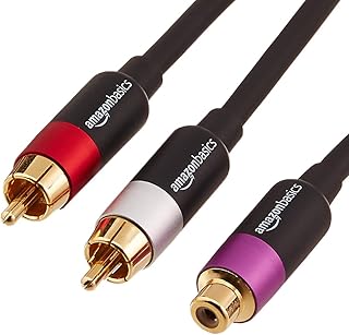 Câble répartiteur amazonbasics adaptateur y pour câble rca 2 mâle vers