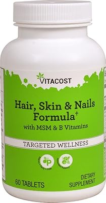 Vitacost formule cheveux, peau et ongles avec msm et vitamines b - 60