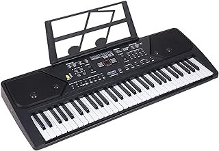 Piano à clavier musical 61 touches avec écran led, bluetooth, radio fm, lecteur