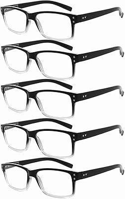 Lunettes de lecture classiques ikeeper pour hommes - paquet de 5, monture noire