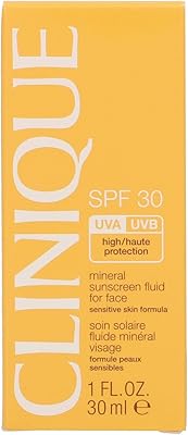 Fluide écran solaire pour le visage clinique mineral spf 30 - formule peau