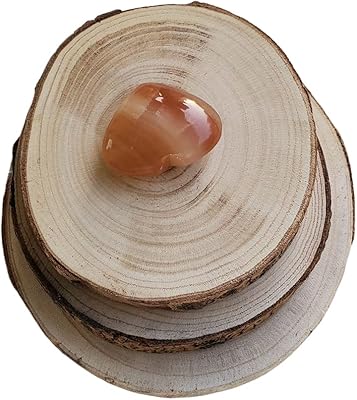 Pierre de cœur en calcite de miel de guérison naturelle 6 cm