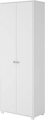 Armoire à deux portes brv moves, blanche, 187 cm x 67,5 cm x