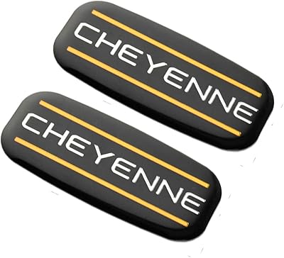 2 pièces emblèmes de cabine cheyenne 3d emblème de pilier de toit