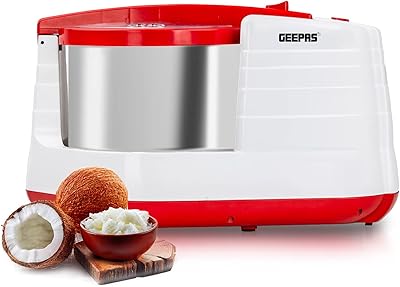 Broyeur humide geepas 200 w capacité 2 l bol en acier