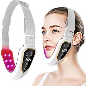 Mefgy outil de serrage de lifting du visage, outil de lifting du visage en forme de v, masseur de mise en forme du double menton, thérapie photonique led, masseur de vibration amincissant pour le visage. (blanc). Diaytar : Votre shopping, nos meilleurs prix