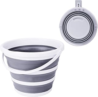 Seau en plastique pliable de beauté, seau portable pour le camping en plein