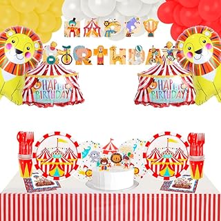 Décorations de fête sur le thème du cirque, 183 pièces, bannière, chemin