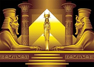 Fond en tissu belico taille 10 x 8 pieds motif temple d'or égyptien pour hall, escaliers, pyramide égyptienne, sphinx et reine cléopâtre, fond de photographie pour enfants et adultes. Diaytar Sénégal : La marketplace qui pense à votre porte-monnaie