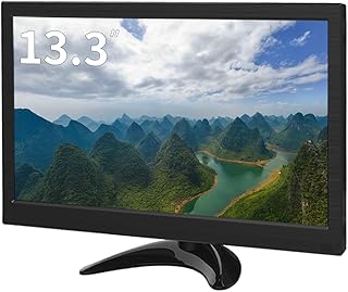 Moniteur portable cctv hd 133 pouces mini moniteur led 1366x768 avec entrée
