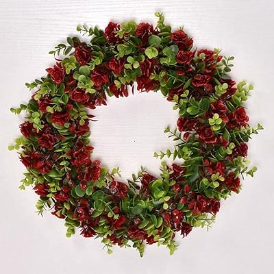Grande couronne de fleurs de gypsophile blanche, décoration de porte de tournesol, anneau