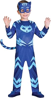 Costume uniforme amscan pj masks catboy, 2 à 8 ans, rouge