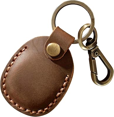 Étui de protection en cuir castowave pour airtag, design portable fait à la main