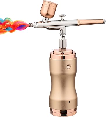 Ensemble d'aérographe portable moreliane avec compresseur et aérographe portatif sans fil à double action avec 3 niveaux de pression réglables et batterie intégrée pour le dessin, la coloration, le nail art et la décoration de gâteaux. Diaytar : Le choix malin des consommateurs sénégalais