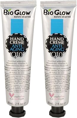 Crème mains anti-âge bio glow 60 ml - paquet de 2