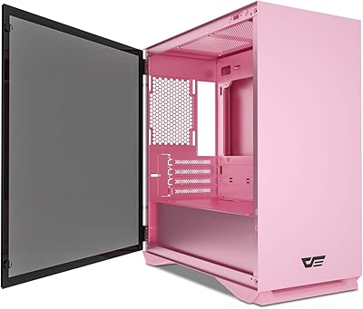 Boîtier d'ordinateur darkflash micro atx mini atx avec fente de porte et panneau