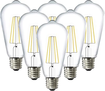 Ampoules led vintage youdian st64, ampoule antique, 6w e27 edison, ampoules led non
