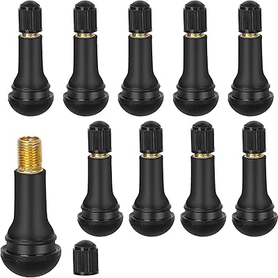 The white shop lot de 10 valves en caoutchouc tr413, valve de pneu