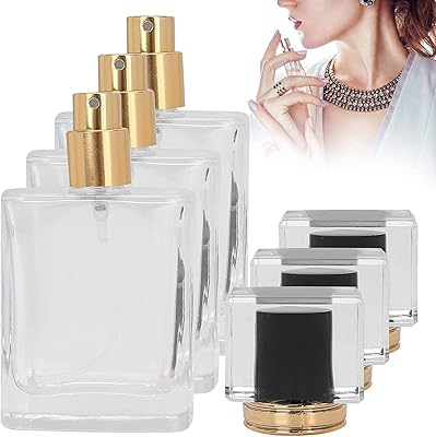Flacons vaporisateurs 3 flacons vaporisateurs carrés vides en verre dépoli de 50