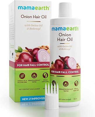 Huile capillaire mama earth à l'extrait d'oignon 250 ml.