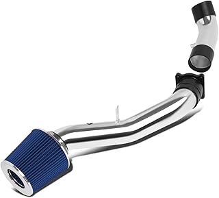 Système d'admission d'air froid dna motoring itk-0054-bl, bleu [pour nissan 350z 03-06], chromé