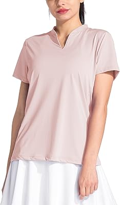 Amoy polo de golf à col en v upf 50+ pour femme