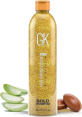 Shampoing global keratin gold de gk hair pour hydrater faire briller et protéger