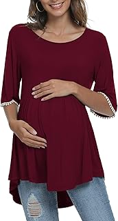 Hauts de maternité pour femmes, joli t-shirt de maternité à manches cloche
