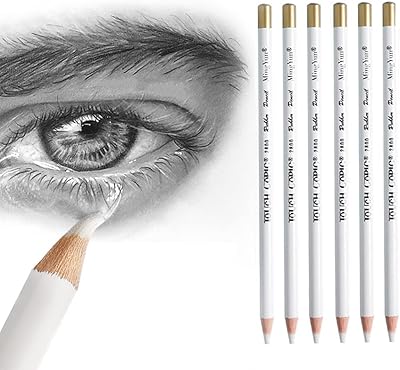 Ensemble de crayons gomme d'artiste, stylo gomme en bois pour croquis au fusain