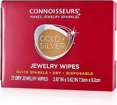 Lingettes pour bijoux conwisers - nettoyant combiné pour bijoux en or et argent