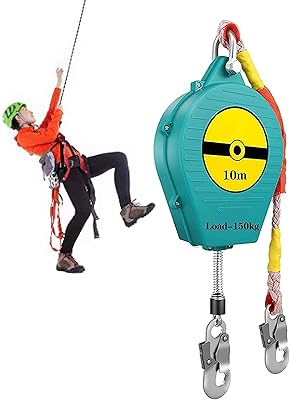 Corde de sécurité auto-rétractable horizontale, longe de protection contre les chutes, corde