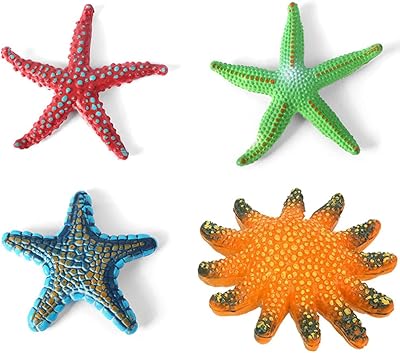 Jouet de simulation d'étoile de mer, 4 pièces de décorations d'aquarium, de tortue