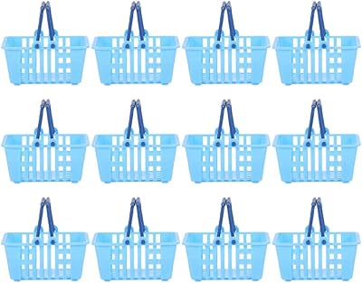 Mini panier de courses ellipis 12 pièces supermarché miniature chariot avec poignée