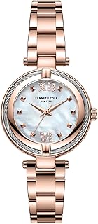 Montre classique kenneth cole pour femme avec bracelet en acier inoxydable et argent