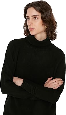 Pull oversize uni à col roulé pour femme (paquet de 1)