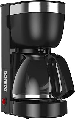 Cafetière daewoo 10 tasses pour café filtre et expresso avec verseuse en verre
