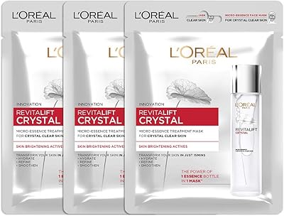 Masque en tissu revitalift crystal micro essence de l'oréal paris, 75 g
