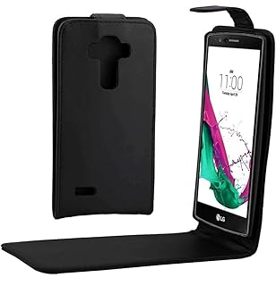 Étui pour téléphone portable en cuir magnétique à rabat vertical lg g4 nappa