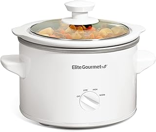 Mijoteuse électrique en céramique elite gourmet avec température et ingrédients réglables