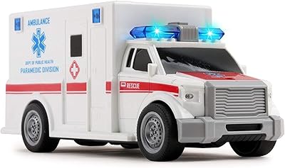 Jouet d'ambulance avec effets lumineux et sonores roues à friction jouet de voiture