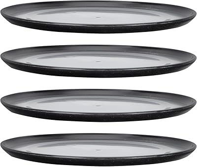 Plateau de pot de fleur pour plantes : sous-verres ronds réutilisables, 4 pièces
