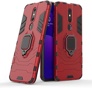 Coque de protection rigide antichoc double couche pour oppo f11 pro avec anneau