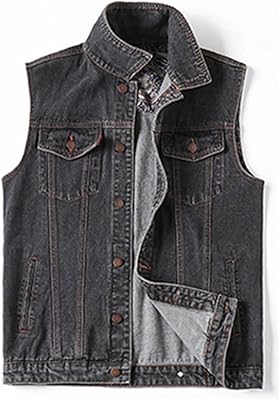 Gilet pour hommes formel veste en jean sans manches denim