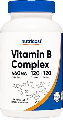 Complexe de vitamine b haute puissance nutricost 460 mg, 120 gélules