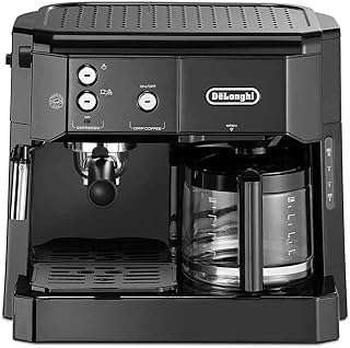 Bouilloire à café delonghi bco411.b, acier inoxydable, 1750 watts, 1 litre, noir