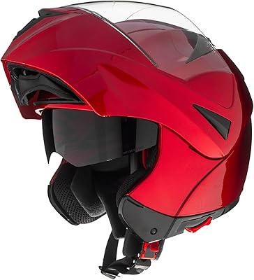 Casque de moto intégral double pliable elm pour racing dot 5 couleurs modèle