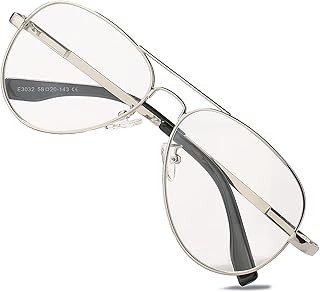 Lunettes de soleil aviateur à verres transparents hjstis pour femmes et hommes