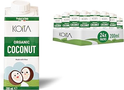 Lait de coco italien biologique koita - sans produits laitiers, végétalien, sans ogm