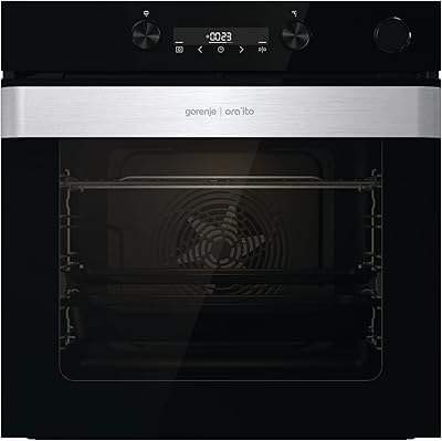 Four électrique encastrable gorenje 60 cm avec ventilateur d'ora ito, capacité 77 litres
