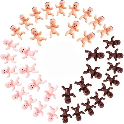 Sussi 60 pièces mini ensemble de fête prénatale en plastique, décorations de fête